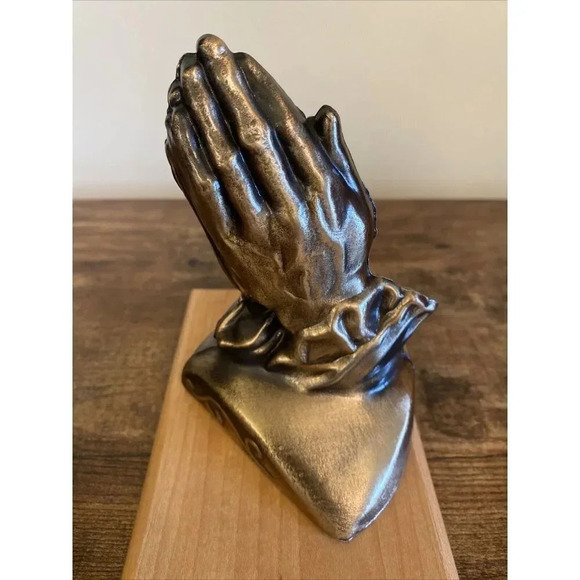 Religious Decor Praying Hands Weighted Bookend Decor Centerpiece - Picture 5 of 7
